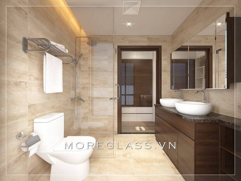 thiết kế phòng tắm kính đẹp